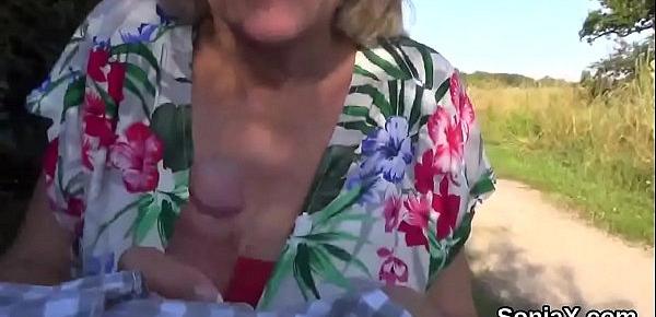  Cheating english milf lady sonia reveals her heavy tits